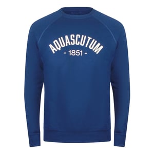 Conjunto De Chándal Azul Marino Con Cuello Redondo De La Vieja Escuela De Aquascutum