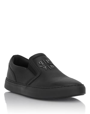 Deer Print Leather Slip On