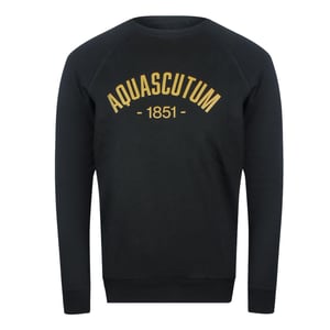 Conjunto De Pantalón Y Chándal Negro De Cuello Redondo Estilo Clásico De Aquascutum