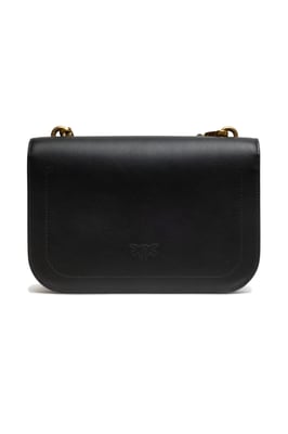 Bolsa de Hombro Clásica Love Bell de Cuero Negro