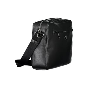 Bolso de mano de poliéster negro