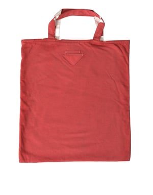Bolsa de mano de tela con logo en jersey rojo