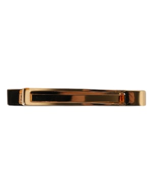 Clip de Corbata de Bronce con Logo en Tono Dorado