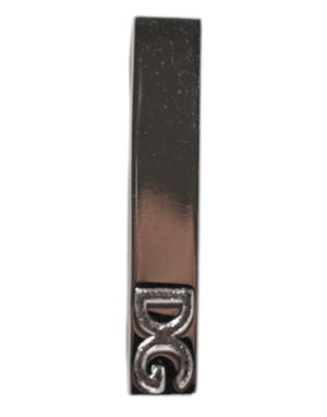 Clip de Corbata de Bronce con logo en tono plateado