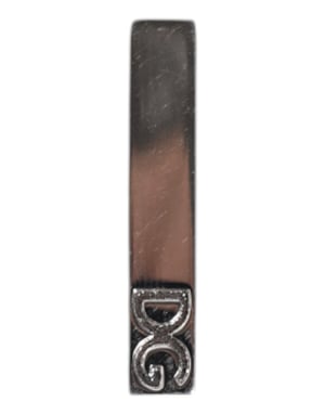 Clip de Corbata de Bronce con Logo en Tono Plateado