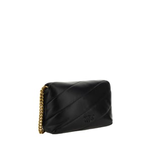 Bolso de Hombro de Cuero de Ternera Negra Bos Taurus
