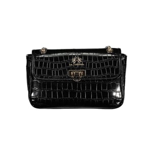Bolso de mano de polietileno negro La Martina