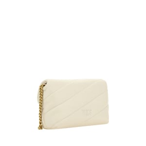 Bolso de hombro de cuero de ternera blanco Bos Taurus