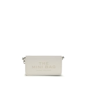 Bolso de hombro de cuero de ternera blanco Bos Taurus