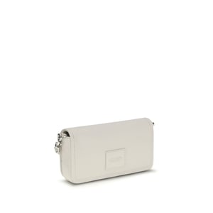 Bolso de hombro de cuero de ternera blanco Bos Taurus