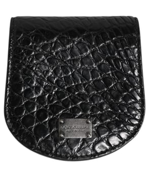 Funda de monedas de piel exótica negra para condones, billetera de bolsillo