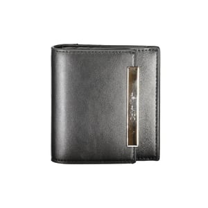 Billetera de poliéster negra Calvin Klein