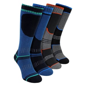 Paquete de 4 calcetines térmicos para niños | Calcetines hasta la rodilla para botas de nieve