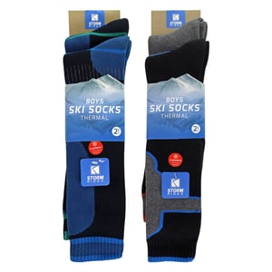 Paquete de 4 calcetines térmicos para niños | Calcetines hasta la rodilla para botas de nieve
