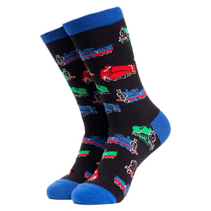 Calcetines de algodón unisex con patrón de vehículos