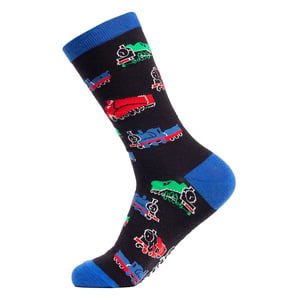Calcetines de algodón unisex con patrón de vehículos