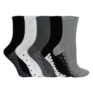 10 Pares de Medias de Encaje para Mujeres - Medias Diarias de Algodón Suave