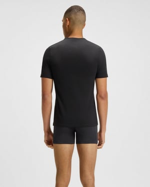 Camiseta Verde Oscuro con Logo Bordado (paquete de 3)