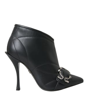 Botines de Cuero Acolchados Estilo Dg con Hebilla