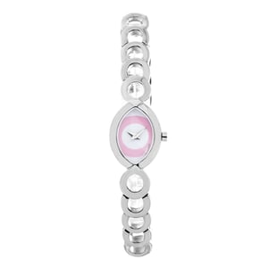 Reloj de pulsera con esfera ovalada rosa 7313s01mac