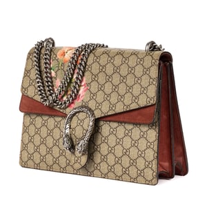 Gucci Blooms Dionysus Medium en Beige/Rojo Lienzo recubierto