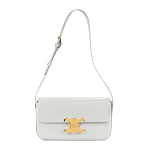 Celine Teen Triomphe Azul  en Grey Cuero de ternero