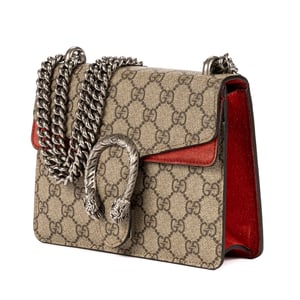 Gucci Dionysus Mini en Beige/Rojo Lienzo recubierto