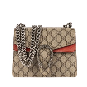 Gucci Dionysus Mini en Beige/Rojo Lienzo recubierto