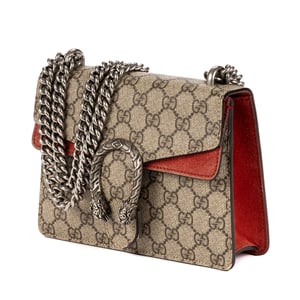 Gucci Dionysus Mini en Beige/Rojo Lienzo recubierto
