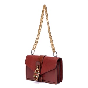 Chloe Aby Chain Mini en Brown Cuero de ternero