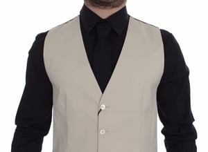 Chaleco Beige Ajuste Clásico