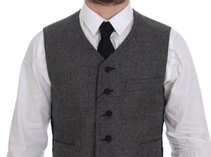 Chaleco de Lana Gris Ajuste Clásico