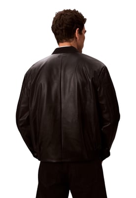 Chaqueta de Cuero con Cremallera