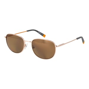 Gafas de sol aviador con marco de metal en oro rosa