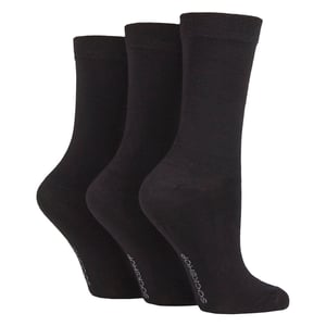 Pack de 3 Medias Lisas de Bambú para Damas - Medias Cómodas y Transpirables para Uso Diario