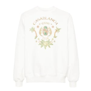 Casablanca Joyaux D' Afrique Tennis Club Sudadera Blanca Estampada