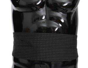 Cinturón de esmoquin negro con puntos Dolce Gabbana