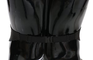Cinturón de esmoquin negro con puntos Dolce Gabbana