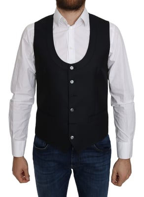 Chaleco Negro Ajuste Clásico