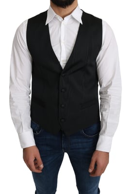 Chaleco Negro de Corte Clásico