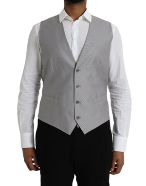 Chaleco Gris Estilo Sólido