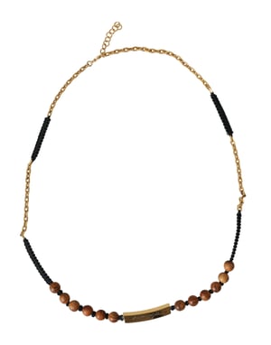 Collar de Cadena de Oro de Madera Smy10178