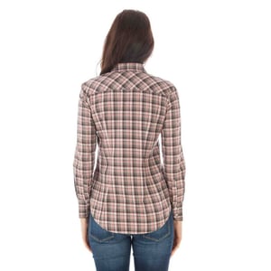 Camisa con Detalle de Volantes a Cuadros