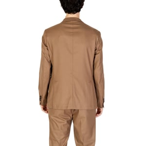 Traje de dos piezas de algodón marrón