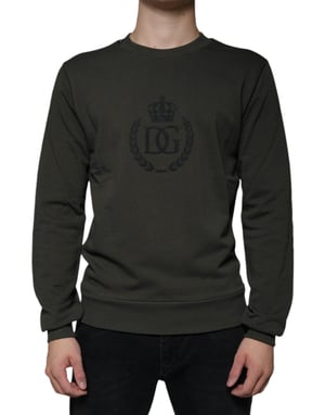Sudadera Verde Olivo con Logo de Corona