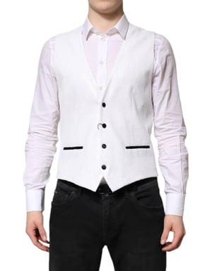 Chaleco Blanco Con Lentejuelas