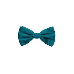 Corbata de moño de seda verde azulado