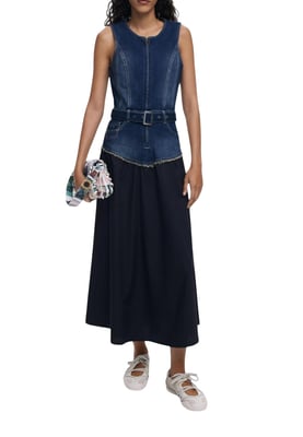 Vestido midi de mezclilla