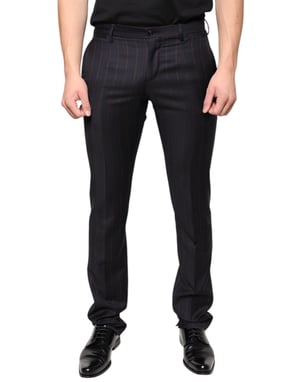 Pantalones de rayas clásicos de corte ajustado