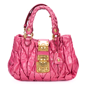 Miu Miu 2-Way Tote  en Pink Cuero de ternero